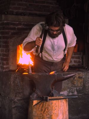 Blacksmith Sherbrooke Village by Harry Gee Wong