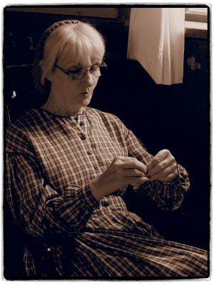 Knitter Sherbrooke Village by Harry Gee Wong